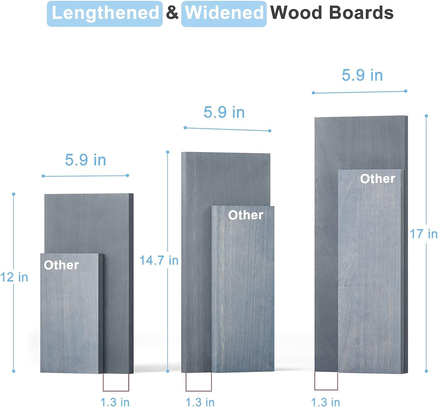 SRIWATANA Floating Shelves Wall Mounted, Rustic Wall Shelves for Bedroom, Bathroom, Living Room, Kitchen Set of 3