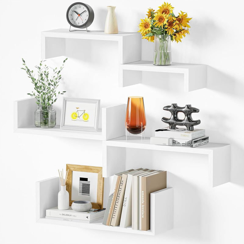 5 Pcs Wood Shelves for Wall Decor