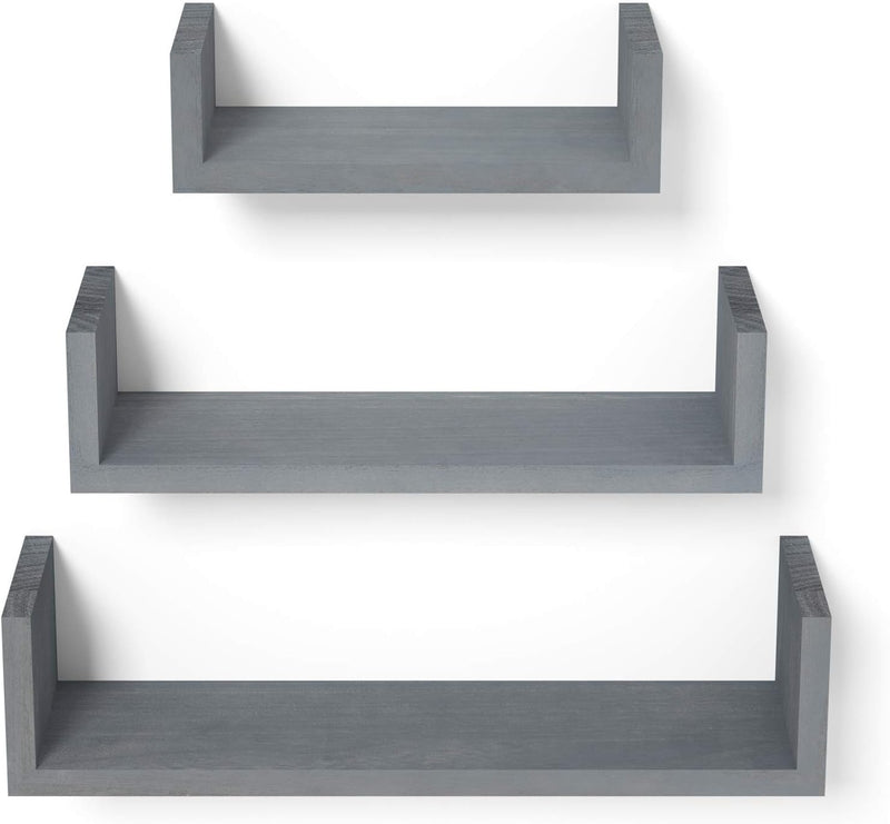 SRIWATANA Floating Shelves Wall Mounted, Solid Wood Wall Shelves