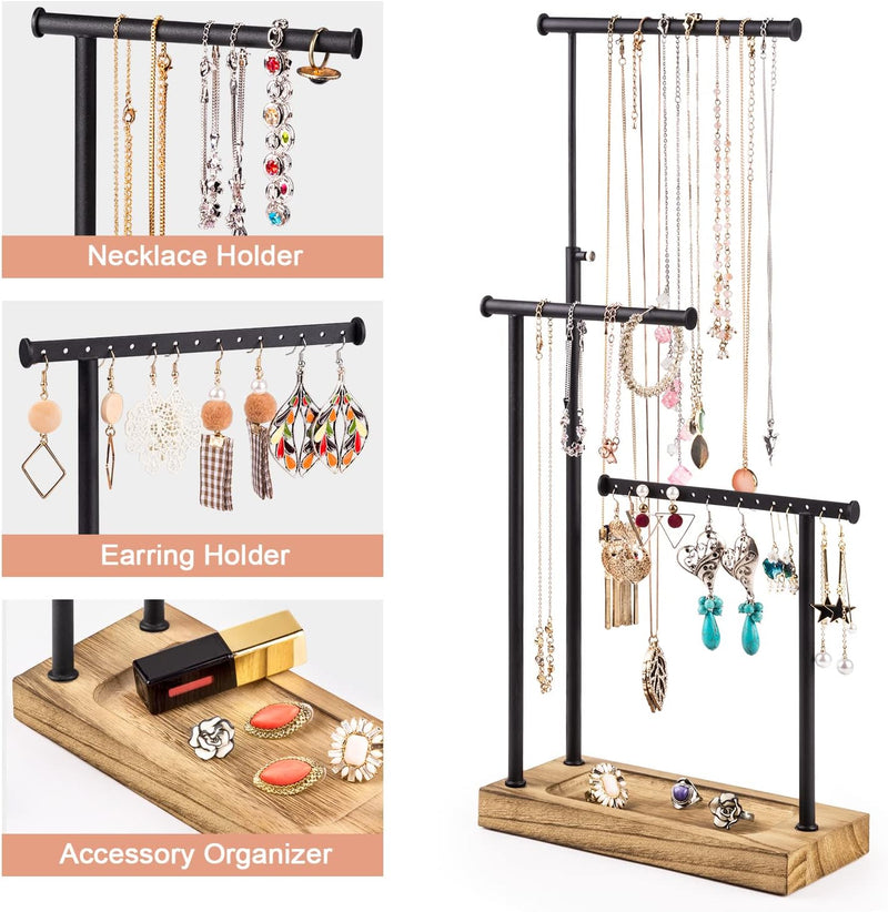 SRIWATANA Jewelry Organizer Stand, Extra Tall Necklace Holder Jewelry Holder for Mothers Day, Gift Idea