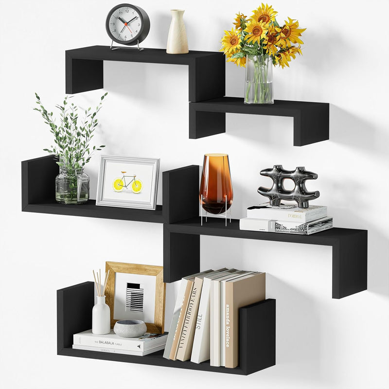 5 Pcs Wood Shelves for Wall Decor