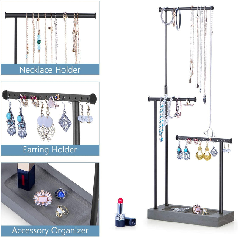 SRIWATANA Jewelry Organizer Stand, Extra Tall Necklace Holder Jewelry Holder for Mothers Day, Gift Idea