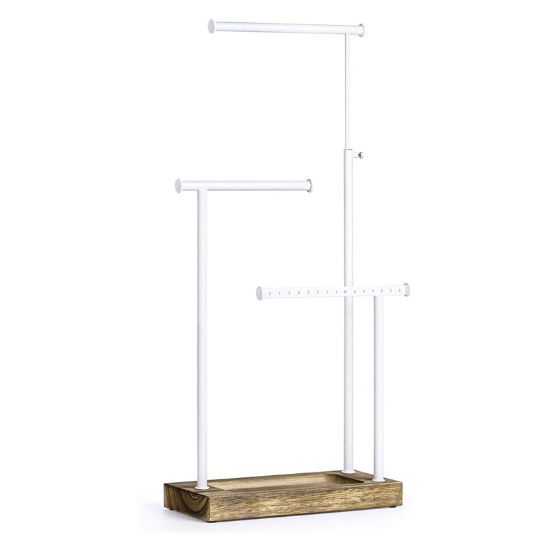 3 Tier Jewelry Organizer Display Extra Tall Necklace Holder (Carbonized Black)