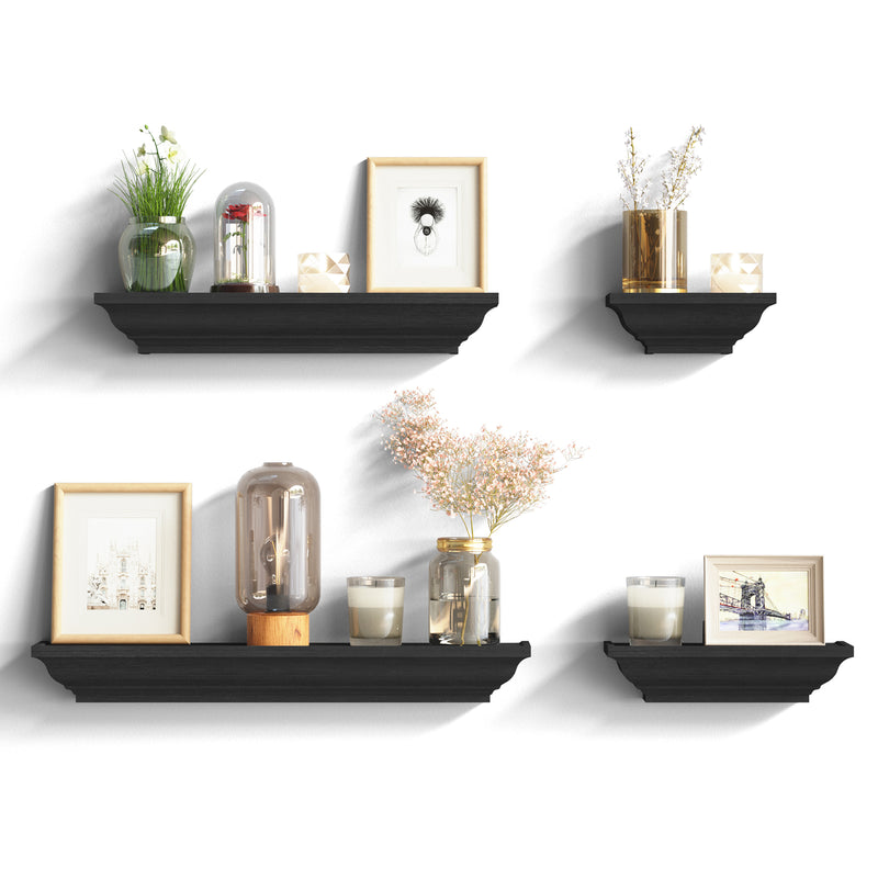 Set of 4 Display Ledge Shelves Decor