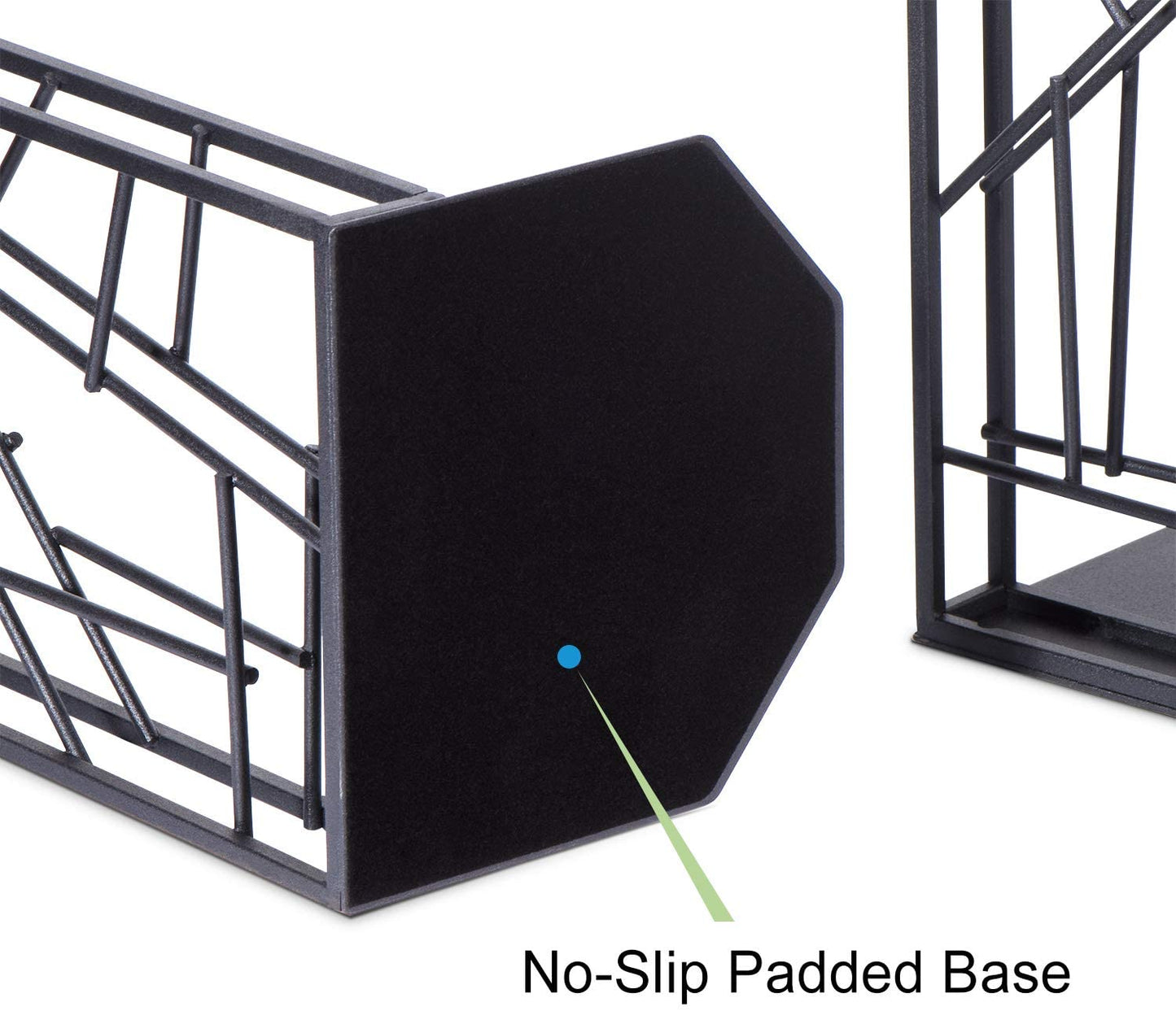 Book Ends Heavy Duty for Shelves Non-Skid & Anti-Scratching