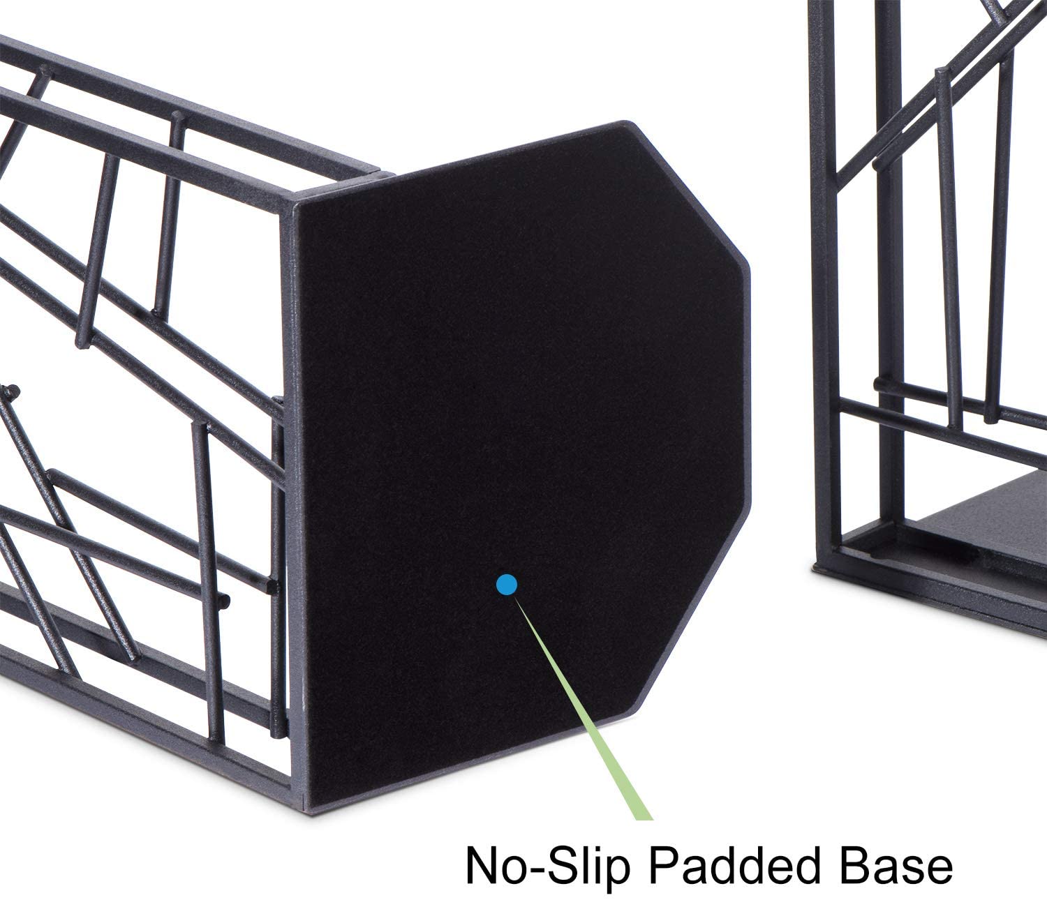 Book Ends Heavy Duty for Shelves Non-Skid & Anti-Scratching