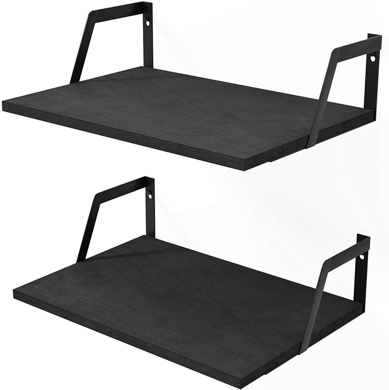 Floating Shelves Wall Mounted Set of 2 (Black)