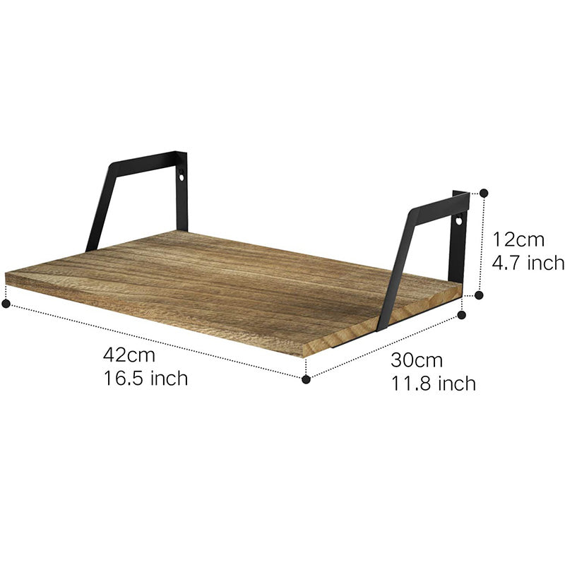 Floating Shelves Wall Mounted Set of 2 (Carbonized Black)