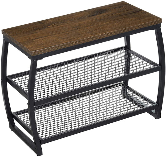 Vintage 3-Tier Heavy Duty Shoe Organizer Storage Shelf 