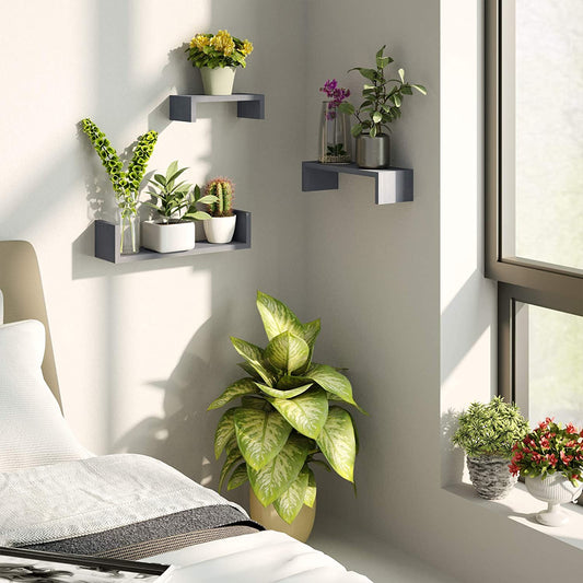 Set of 3 Floating Shelves Wall Mounted