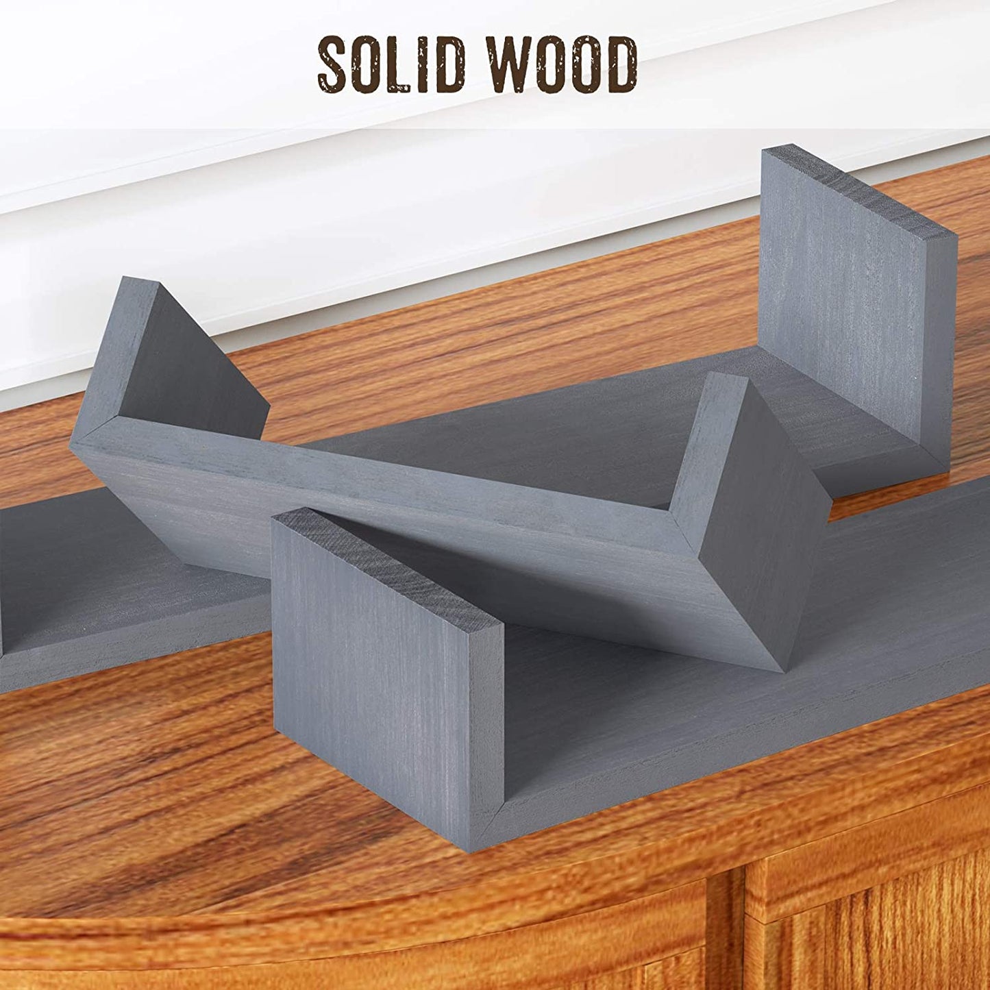 Set of 3 Floating Shelves Wall Mounted