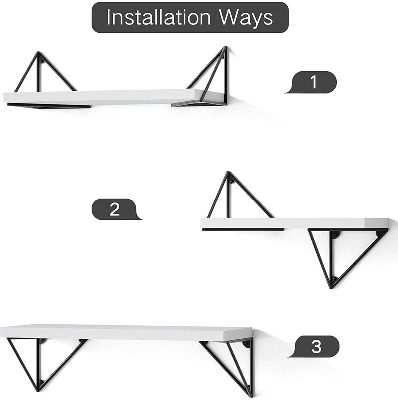 White Floating Shelves Wall Mounted(Set of 3)