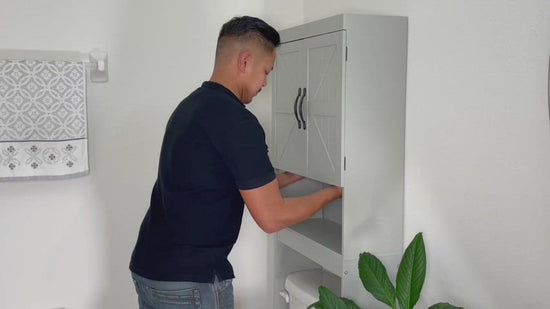 SRIWATANA® Over The Toilet Storage Cabinet with Adjustable Shelf
